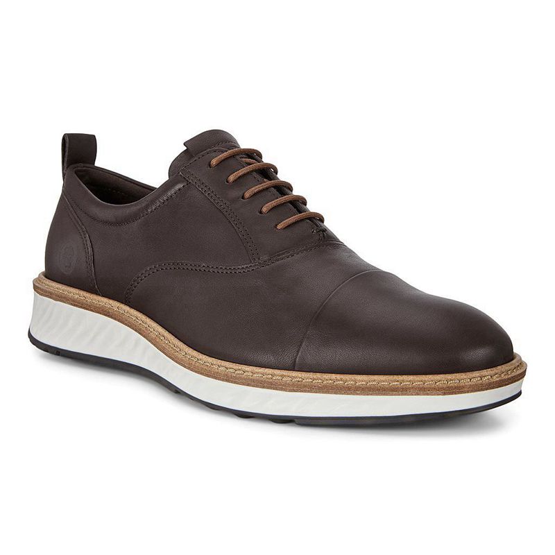 Zapatos Con Cordones Ecco St.1 Hybrid Para Hombre,Marrones,137596-YUX